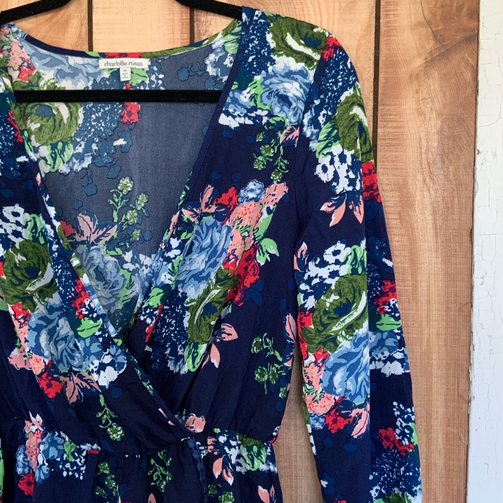 Blue Floral Romper